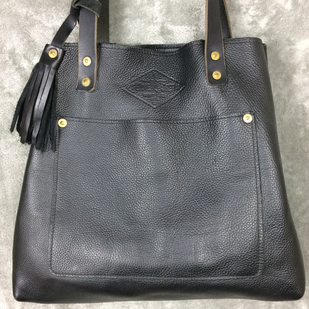 Lifetime Leather Co Lifetime Tote Black Handmade Pebbled Leather Goods USA